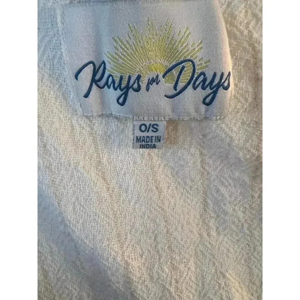 RAY 4 DAYS scarf style the cococabana coverup 100% cotton womens one size - Picture 8 of 10